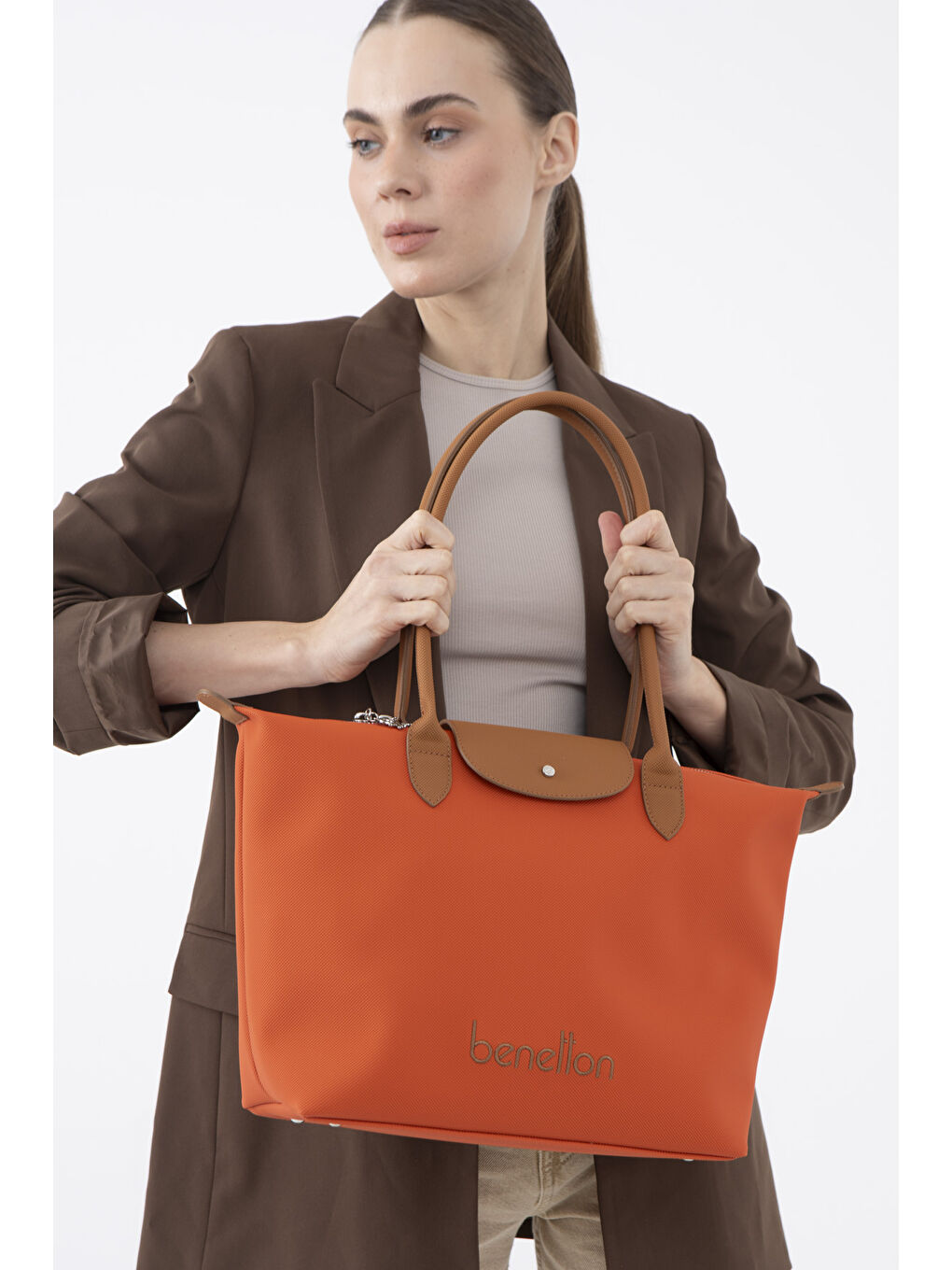 Kadin Kol Çantasi Turuncu-Camel BNT1611