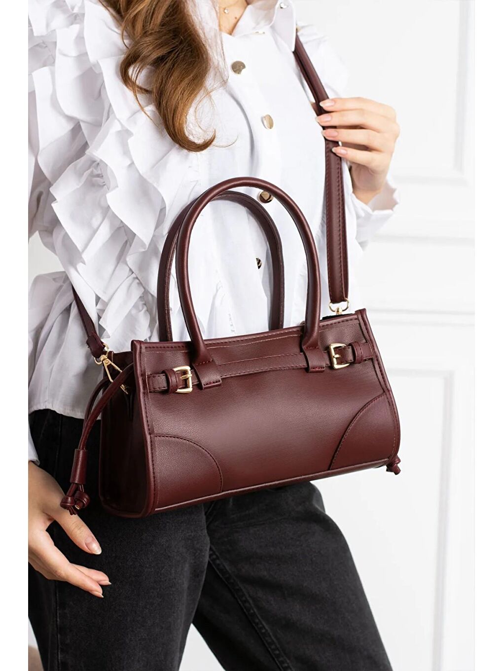 Bordo Zerilla Kadın Omuz Çantası BP-4837O-2