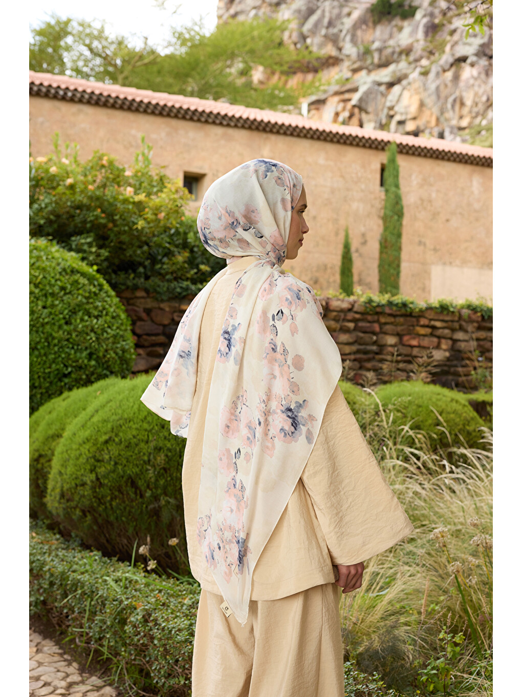 Pembe Deluxe Summer Flow Şal Somon-3