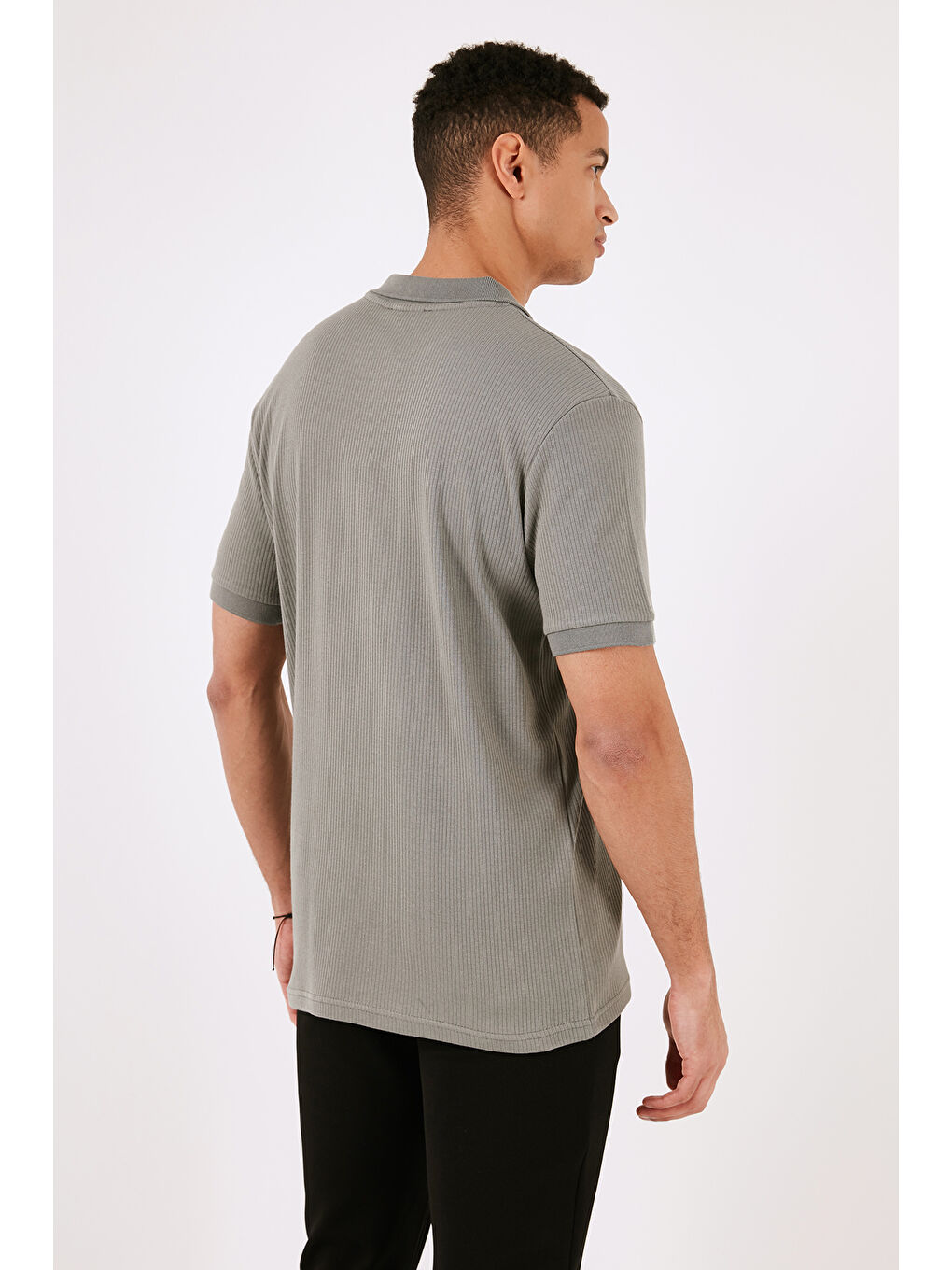 Lila Pamuklu Regular Fit Yarım Fermuarlı 3'lü Paket Polo Yaka %100 Pamuk Tişört 5902738S3-5