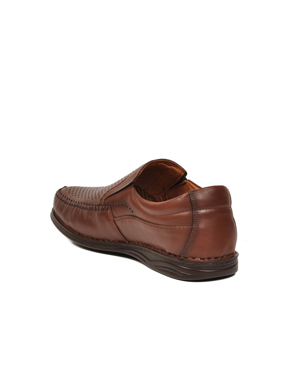 Kahverengi Taba Hakiki Deri Nefes Alabilen Rahat Konfor Tabanlı Erkek Casual Ayakkabı Loafer Sensitive 3237-1 M-3