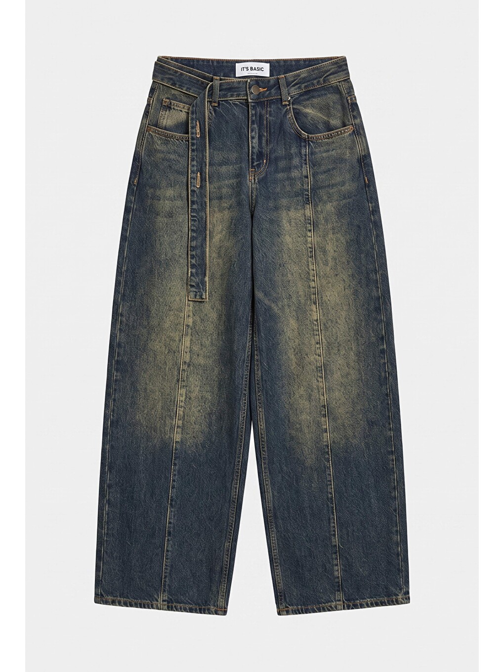 Mavi Kadın Tint Jean Rengi 2w6-11 Baggy Kemerli Orta Bel Denim Jean-2