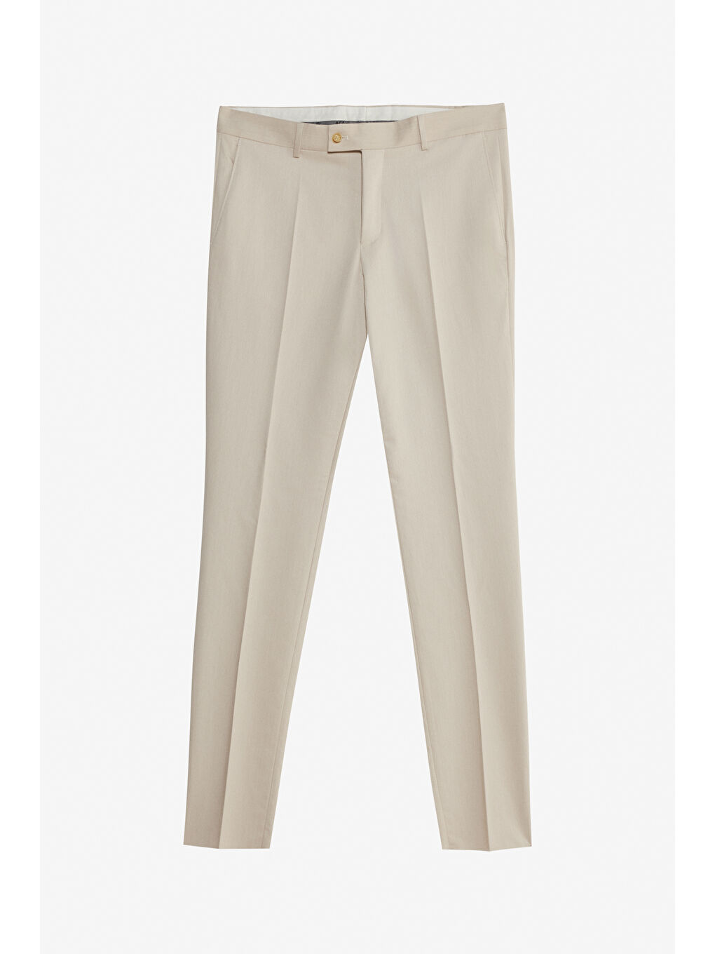 Erkek Bej Slim Fit Dar Kesim Kırlangıç Yaka Kapak Cepli Esnek Takım Elbise-9