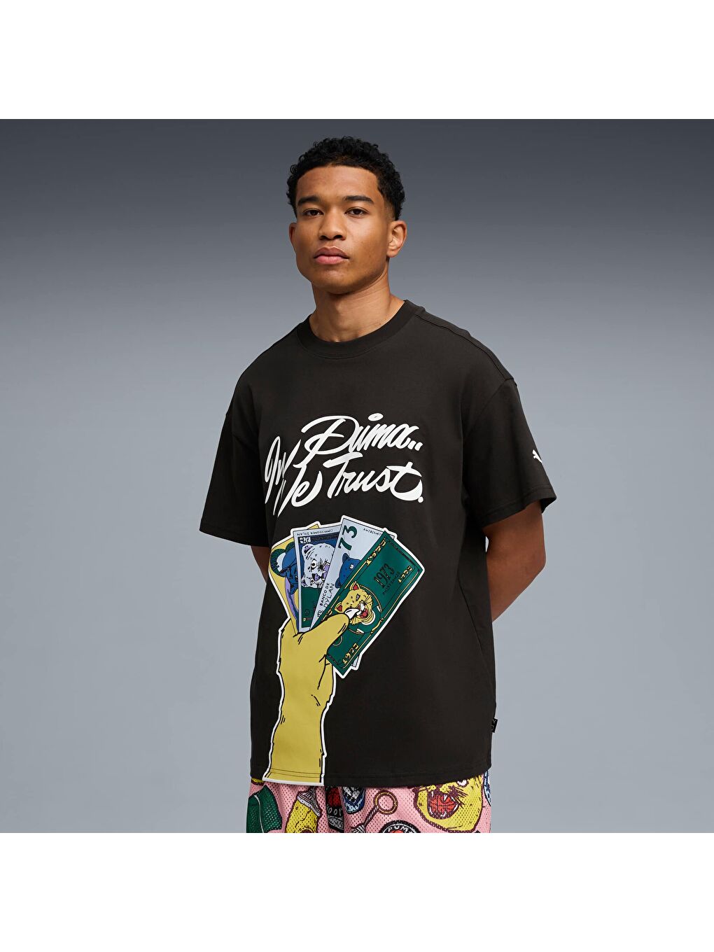 Siyah COMMISSIONER Dylan IV Erkek Tişört-4