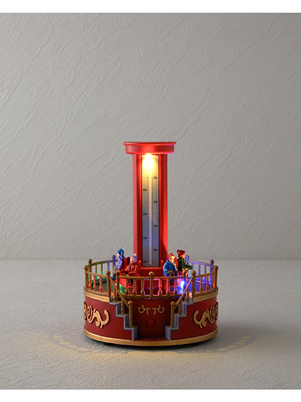 Ferris Wheel Müzik Kutusu 13x13x18.5 cm Kırmızı-1