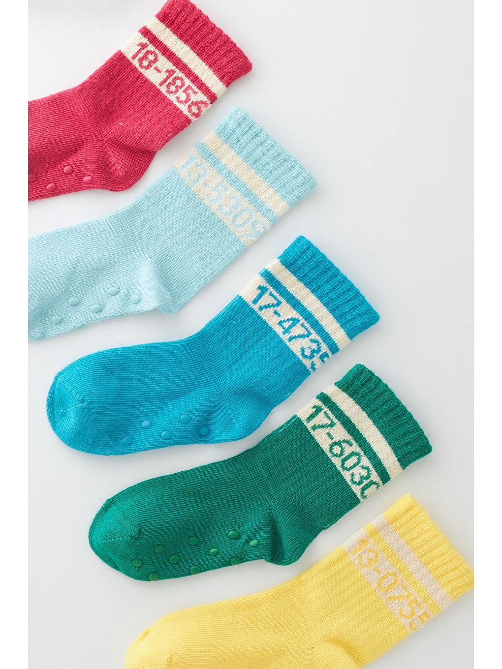 Karışık Bebek 5'Li Pantone Renkli Kutulu Soket Çorap-3