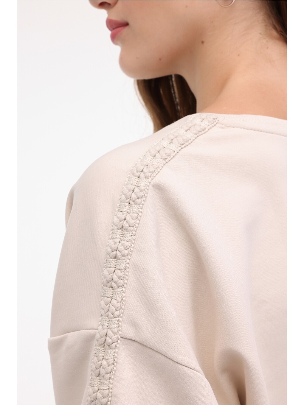 Wl Gold 16ss122 4fx Bej Kadın Sweatshirt-4