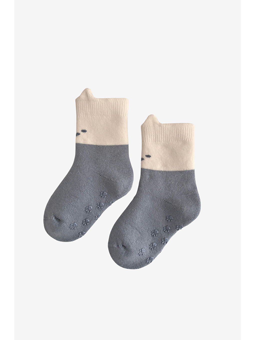 Mavi Bebek Sevimli Ayıcık Desenli 3'Lü Havlu Soket Çorap-3