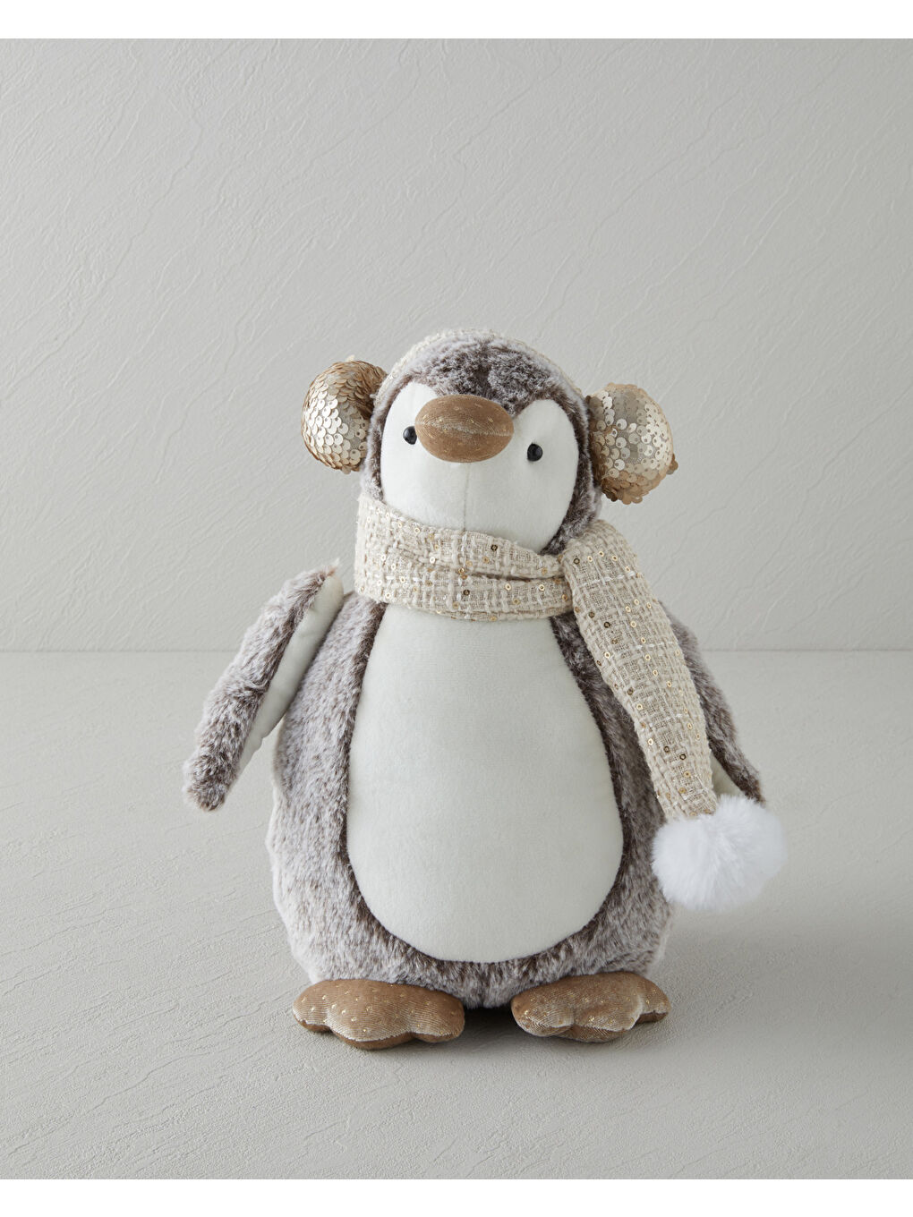 Penguin Dekoratif Obje 33 cm Gri