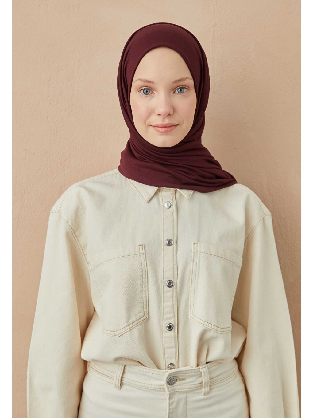 Penye Şal Koyu Bordo-2