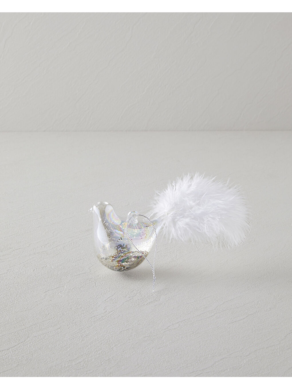 Boise Yılbaşı Ağaç Süsü 7x14 cm Beyaz-1