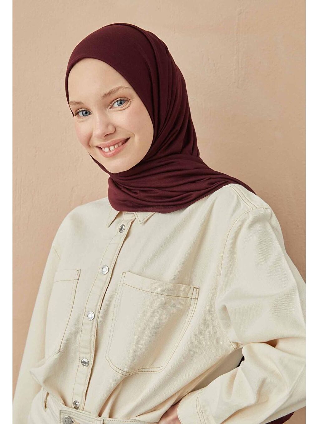 Penye Şal Koyu Bordo-3