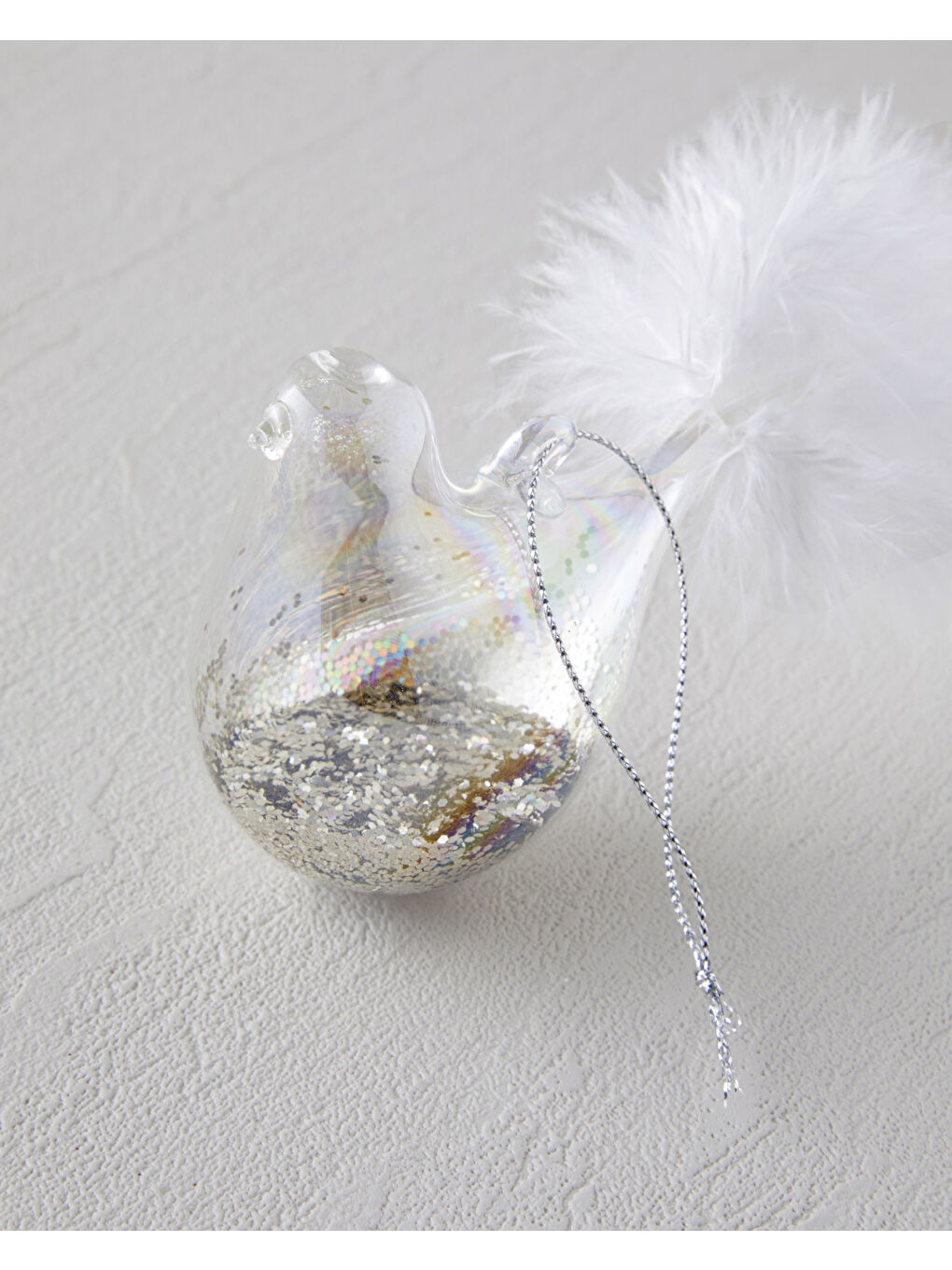 Boise Yılbaşı Ağaç Süsü 7x14 cm Beyaz-2