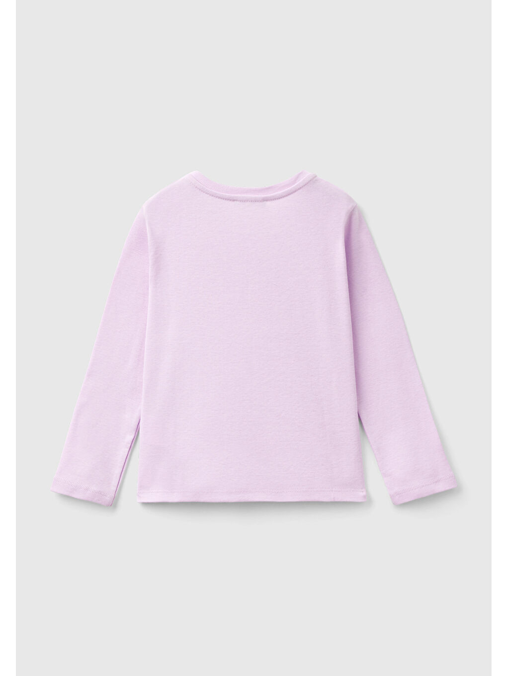 United Colors Of Benetton Kız Çocuk Lila Önü Su Bazlı Logo Baskılı Sweatshirt - 1