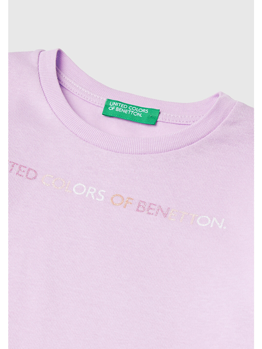 United Colors Of Benetton Kız Çocuk Lila Önü Su Bazlı Logo Baskılı Sweatshirt - 2