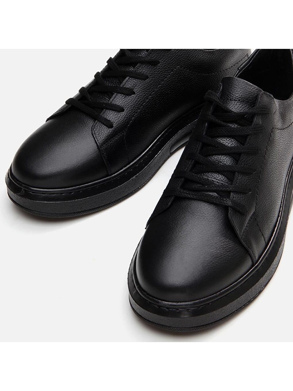 Hakiki Deri Siyah Erkek Günlük Ayakkabı-4