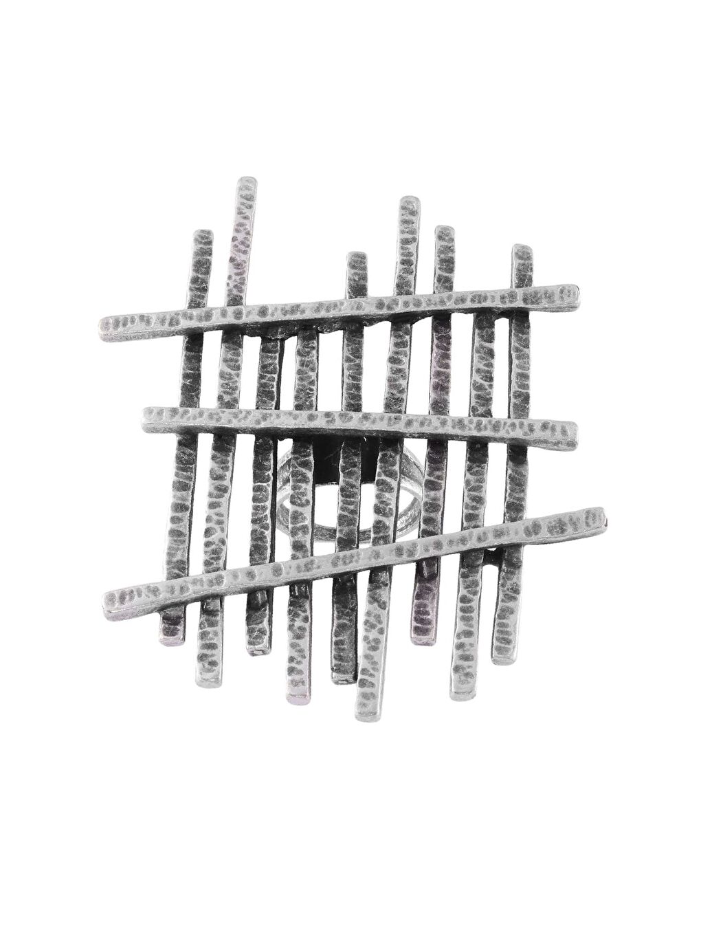 Gri Kadın Antik Gümüş Kaplama Ayarlanabilir Bohem Yüzük-1