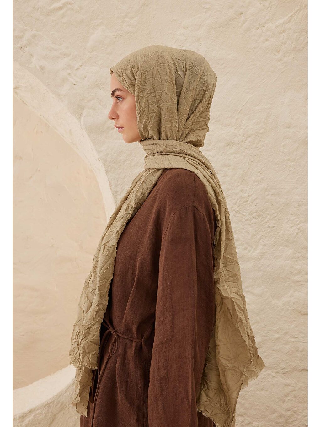 Vual Crash Şal Uçuk Yeşil-3