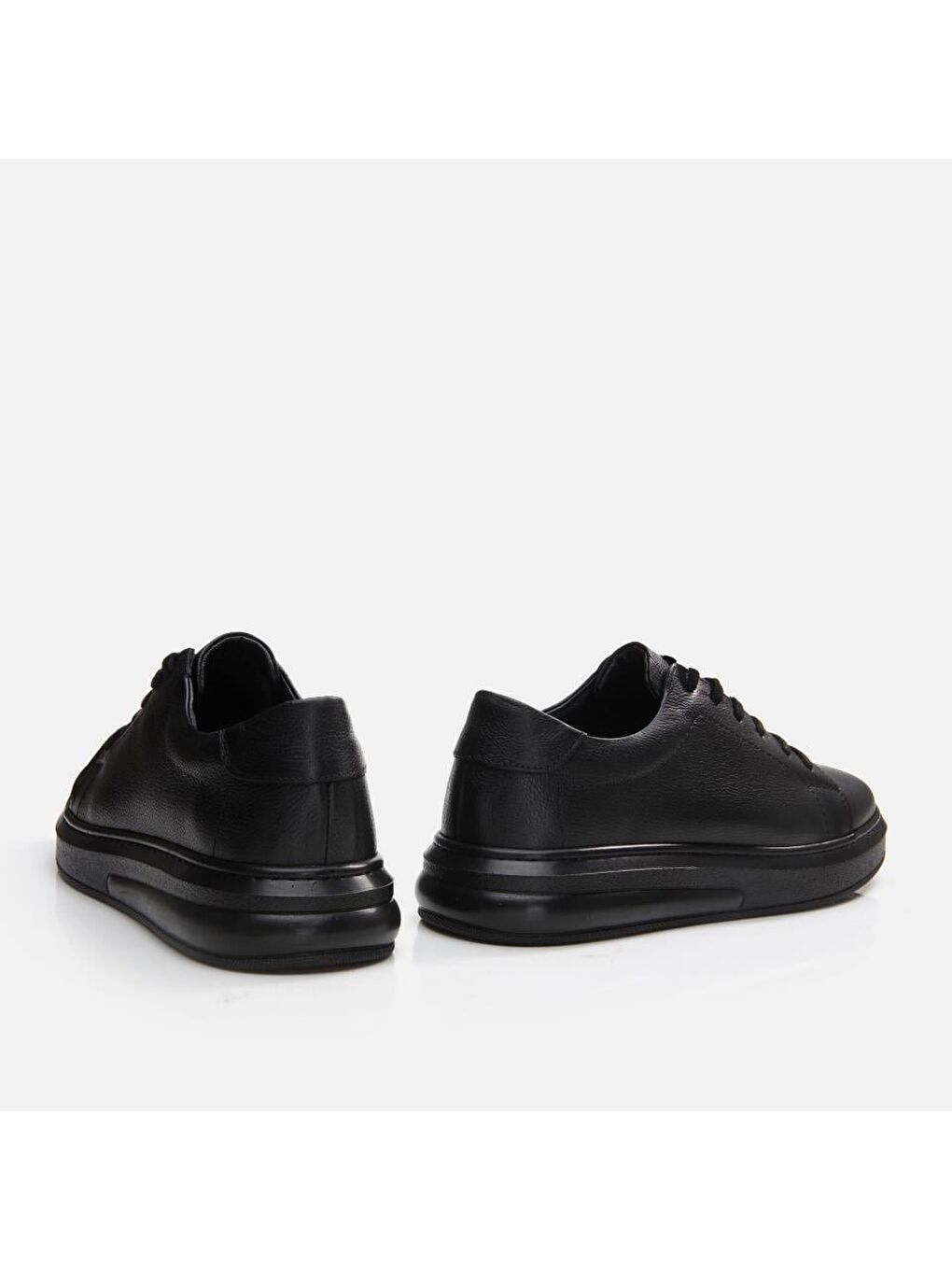 Hakiki Deri Siyah Erkek Günlük Ayakkabı-5