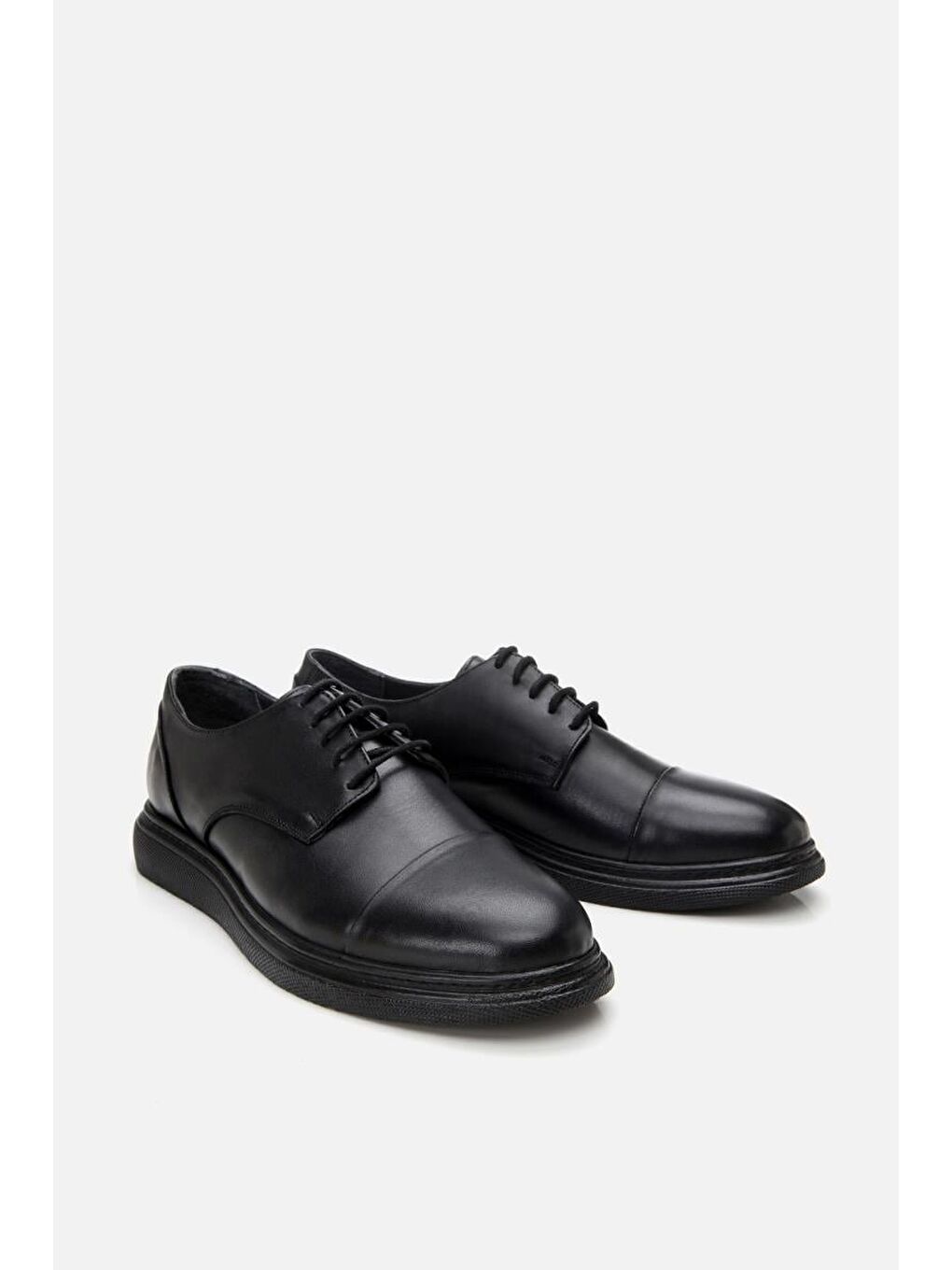 Erkek Deri Siyah Hafif Tabanlı Klasik Ayakkabı-3