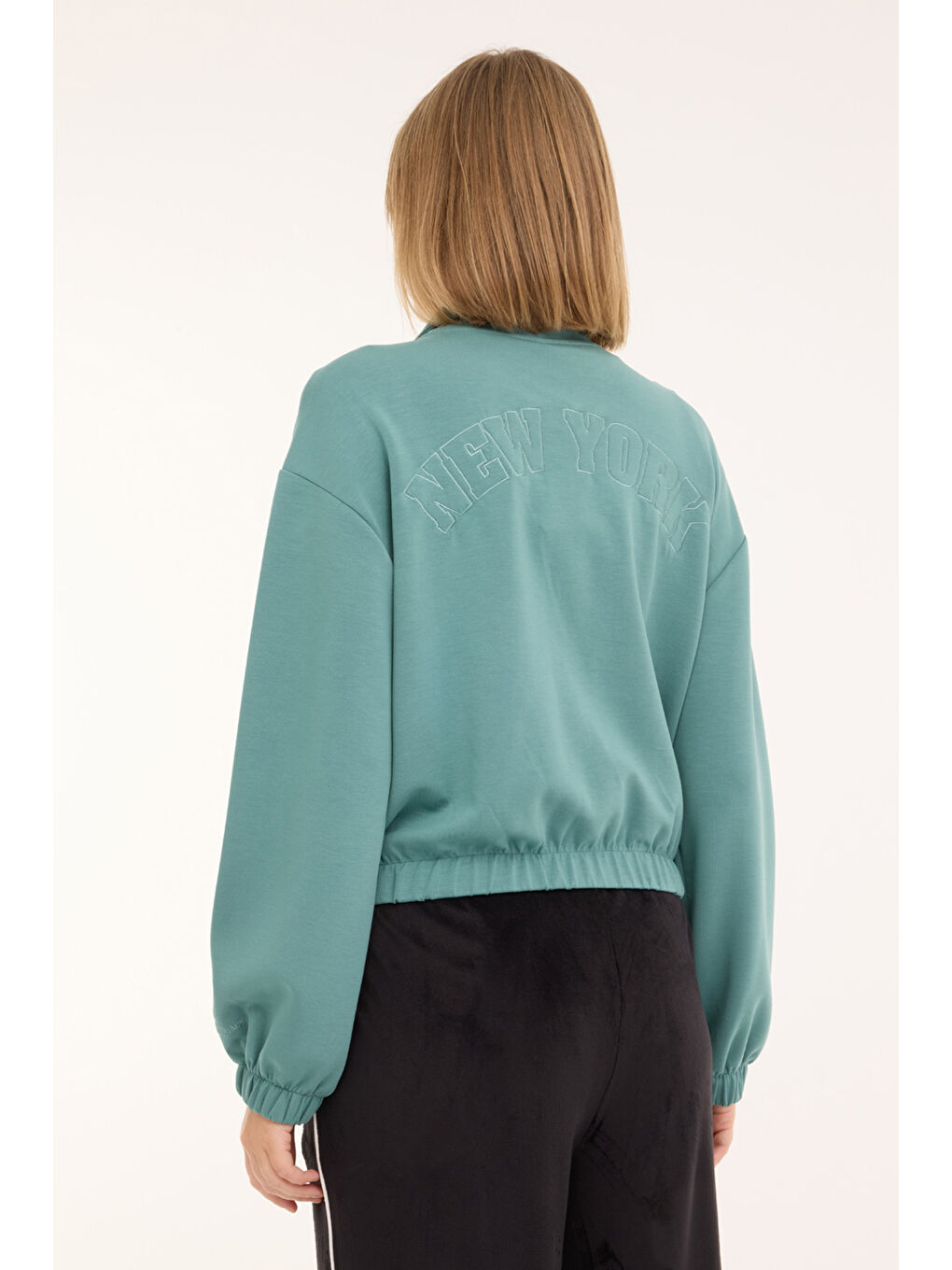 WL ZOE 18MS408 4PR Yeşil Kadın Eşofman Üstü-1