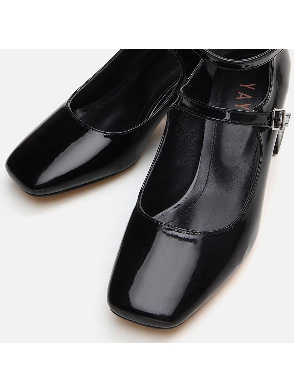 Siyah Kadın Kalın Topuklu Ayakkabı-5