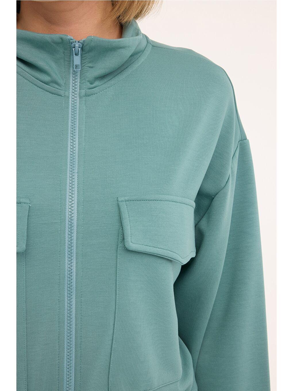 WL ZOE 18MS408 4PR Yeşil Kadın Eşofman Üstü-3