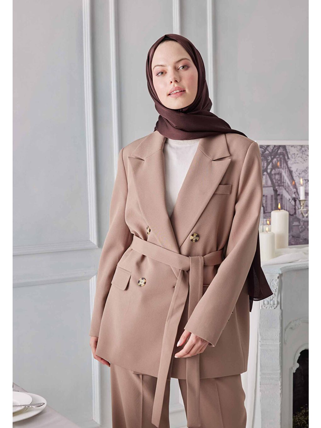 Kahverengi Janjanlı Şal Acı Kahve-1