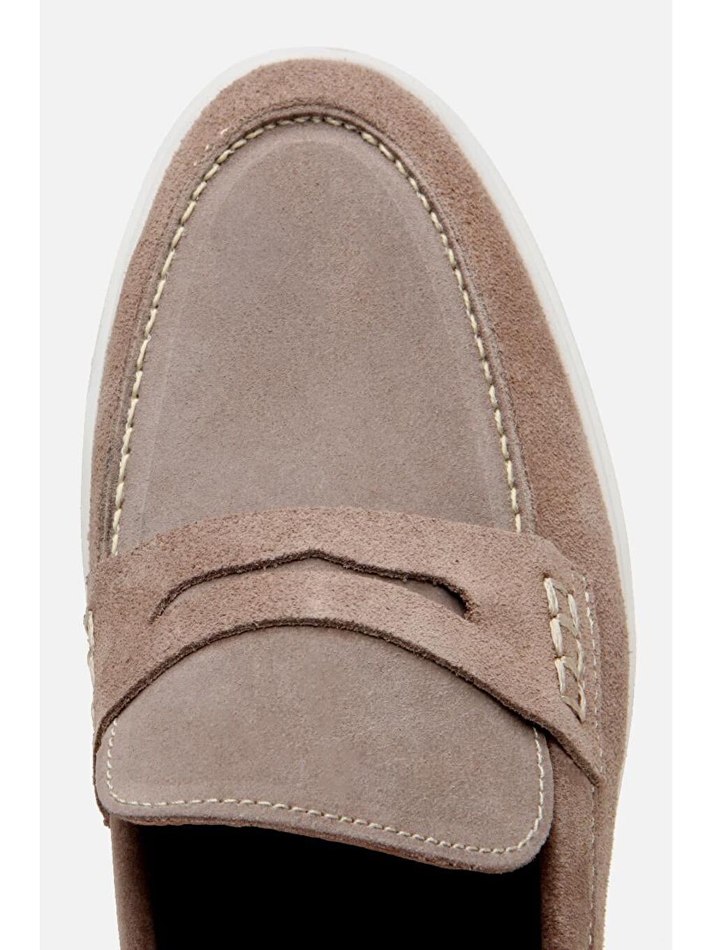 Erkek Süet Deri Bej Hafif Tabanlı Günlük Loafer-3