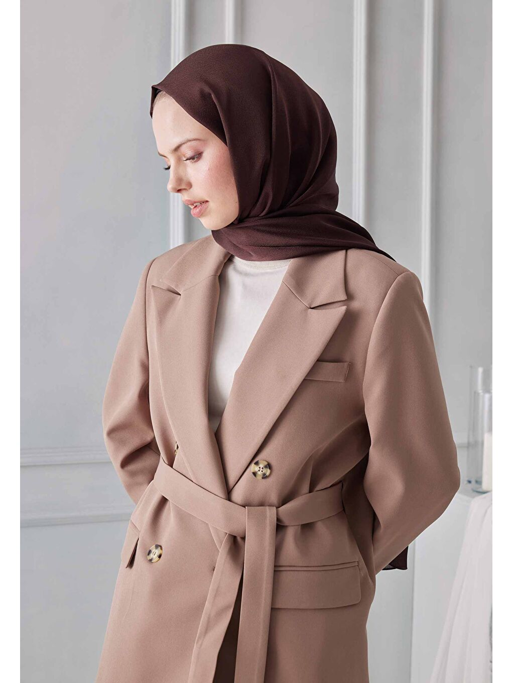 Kahverengi Janjanlı Şal Acı Kahve-3