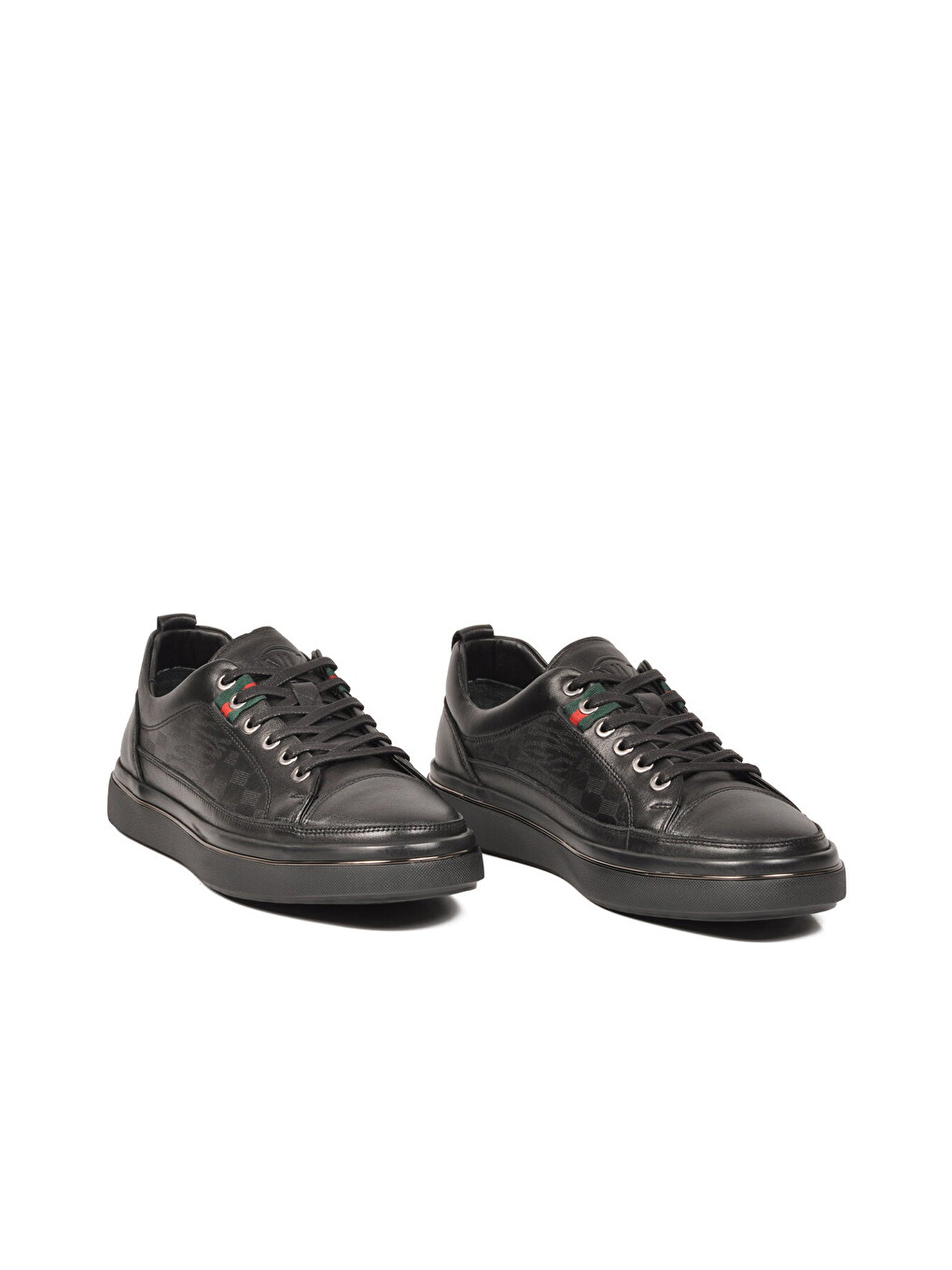 Siyah Hakiki Deri Erkek Sneaker Memory Taban Casual Ayakkabı M665 M-2