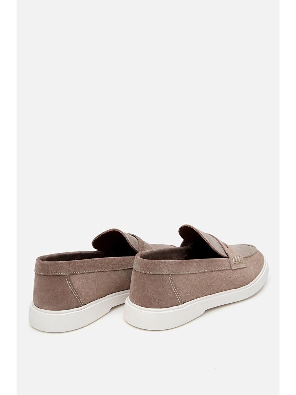 Erkek Süet Deri Bej Hafif Tabanlı Günlük Loafer-4