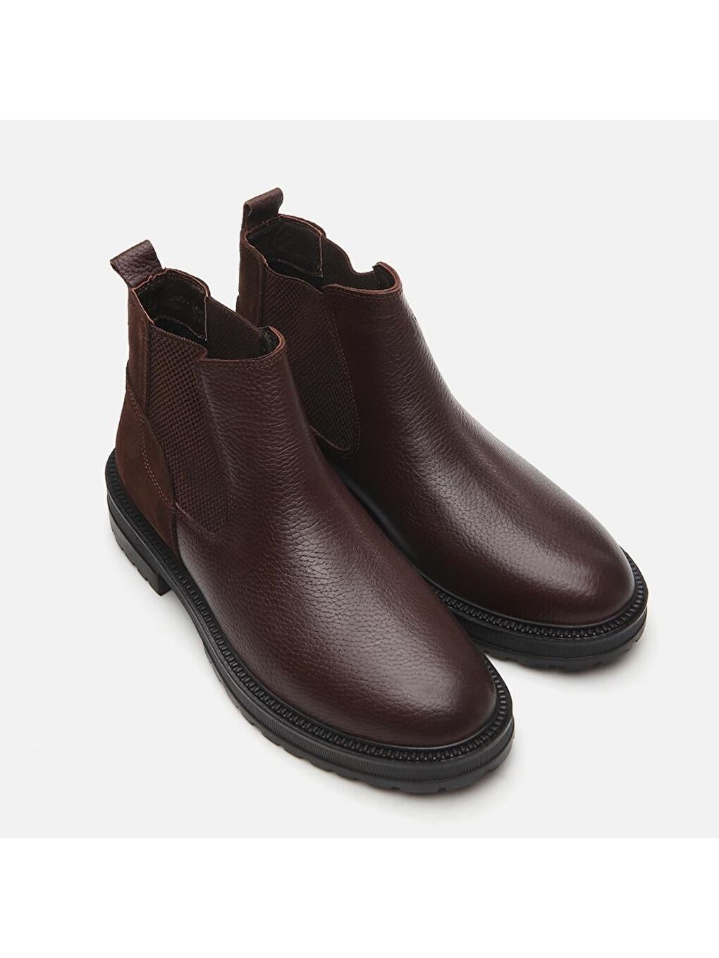 Kahverengi Hakiki Deri Kahve Erkek Günlük Bot-1