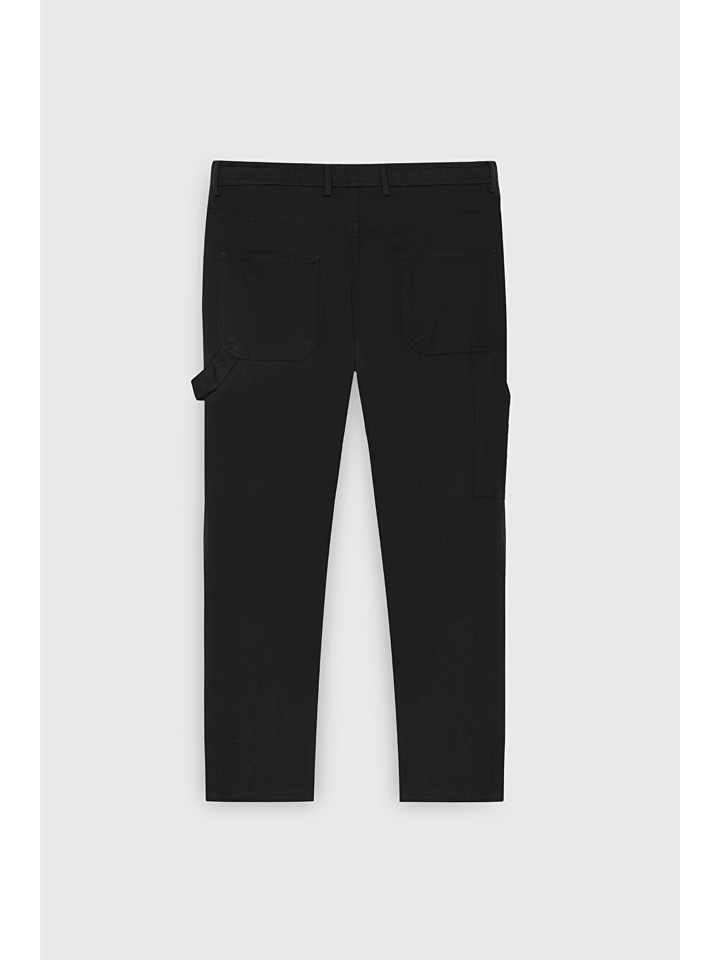 Erkek Siyah Oversize Bol Kesim Beli Bağlamalı Pamuklu Esnek Armürlü Yan Cepli Pantolon-9