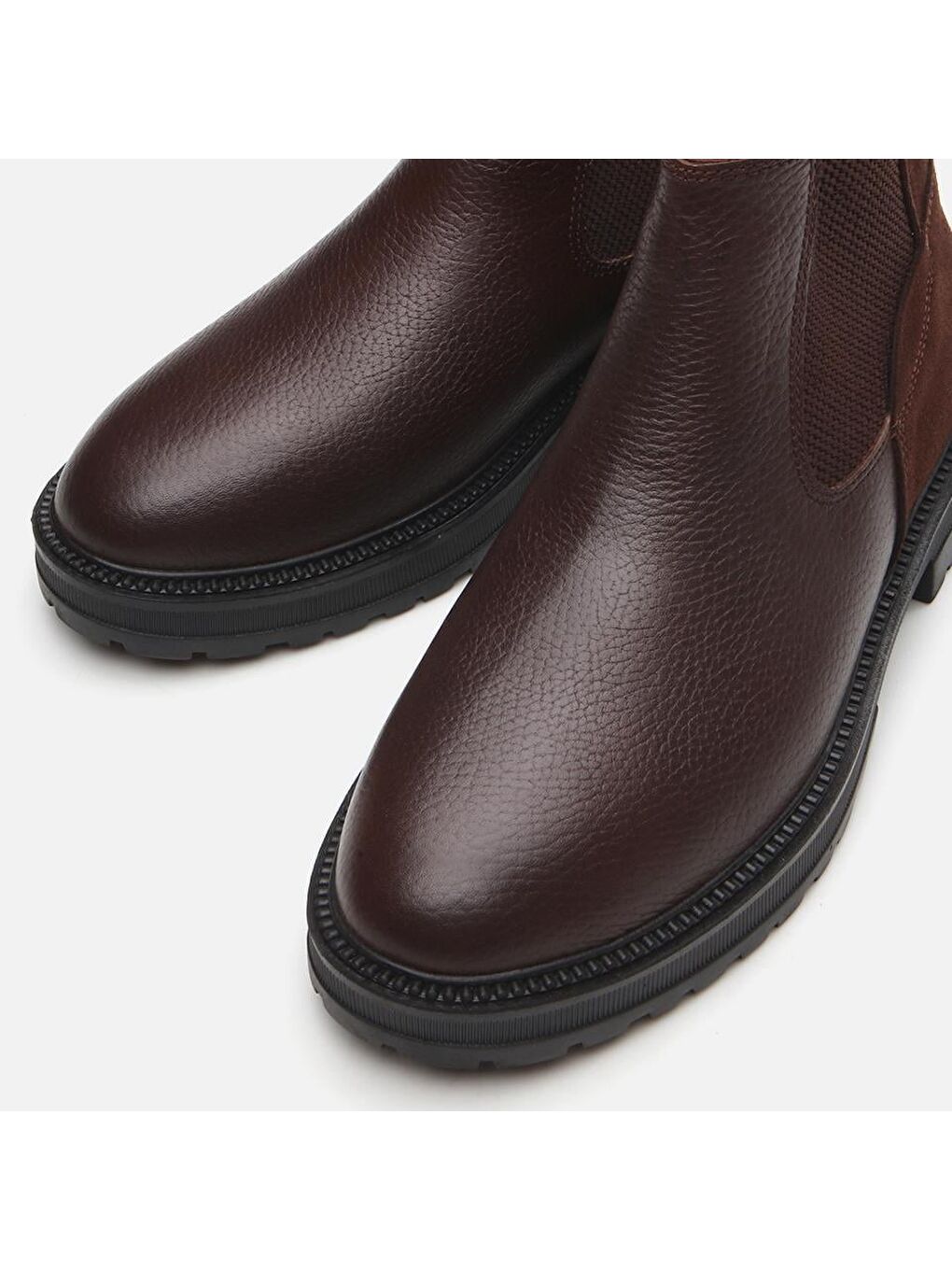 Kahverengi Hakiki Deri Kahve Erkek Günlük Bot-3