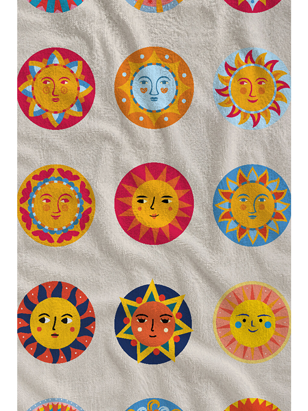 Pembe Renkli Astroloji Burç Ve Güneş Sembolleri Desenli 70x150 Cm Dijital Baskılı Plaj Ve Banyo Havlusu-1