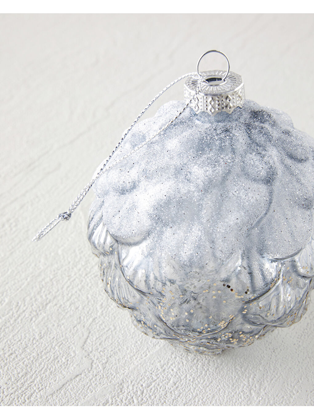 Belinda Yılbaşı Ağaç Süsü 8x8x8 cm Gri-2