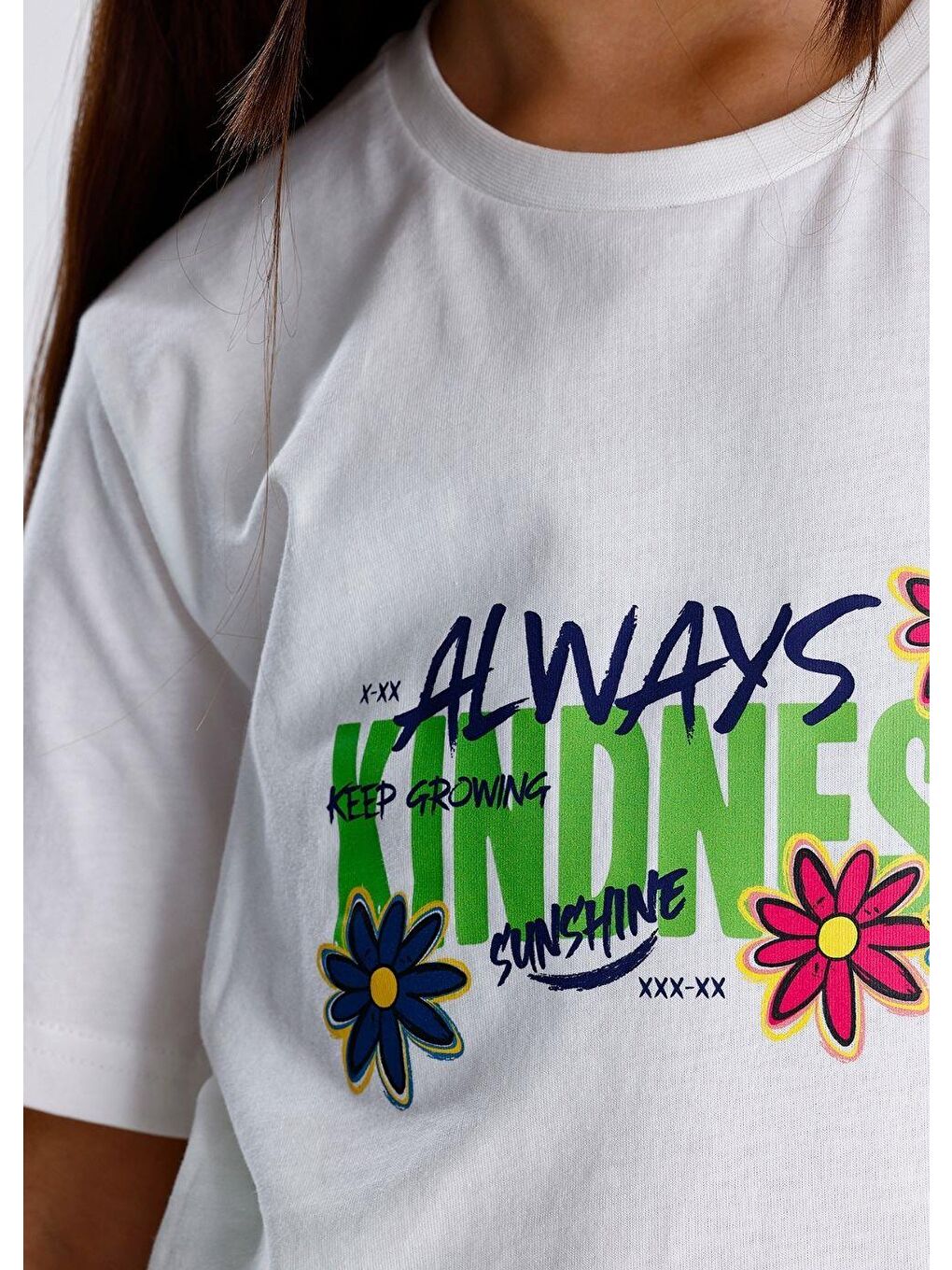 Yeşil Basic Baskılı T-Shirt-4