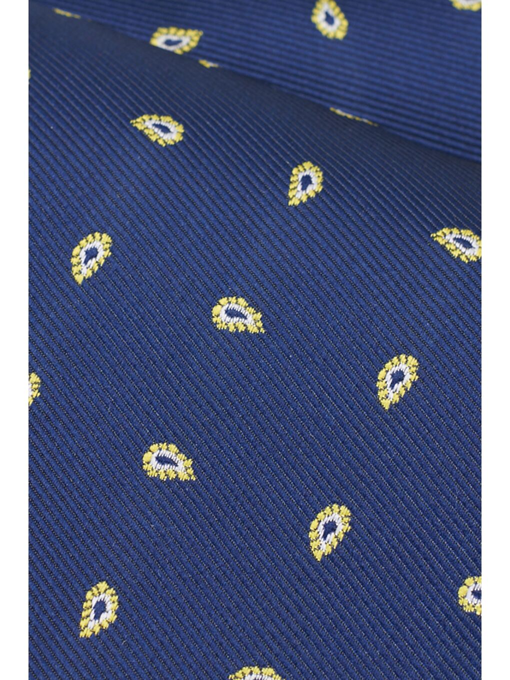 Erkek Lacivert-Sarı Kravat-Mendil Set-1