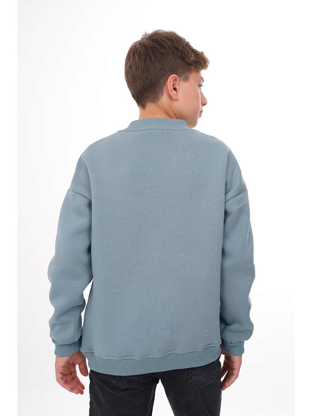 Lila Erkek Çocuk Baskılı Sweatshirt-5