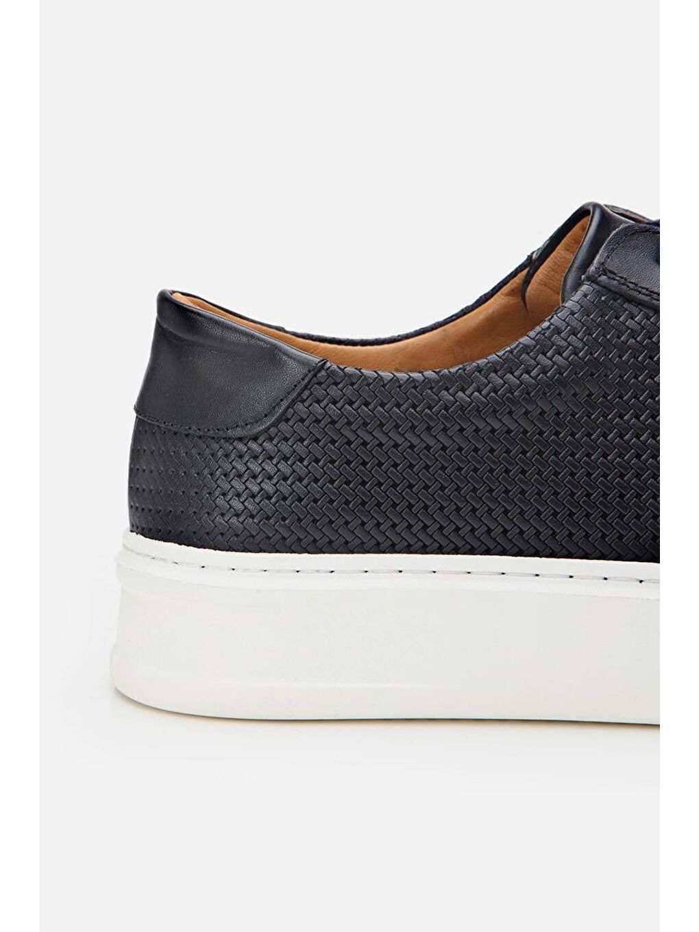 Erkek Deri Lacivert Hafif Tabanlı Spor Ayakkabı-5