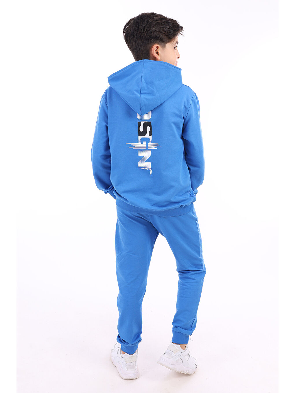 Mavi Erkek Çocuk Baskılı Eşofman Takım-1