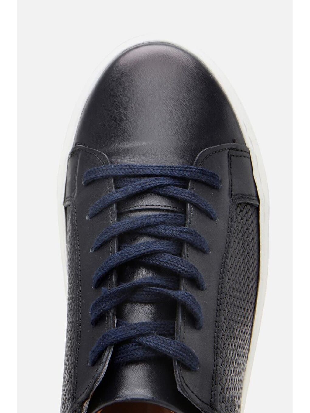 Erkek Deri Lacivert Hafif Tabanlı Spor Ayakkabı-7