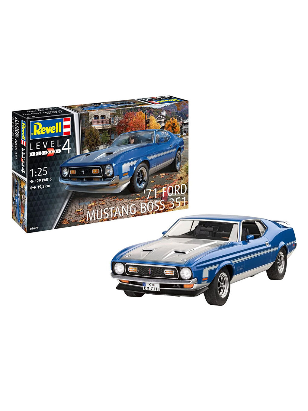 Revell Renksiz Maket Model Set Araba 71 Ford Mustang Boss