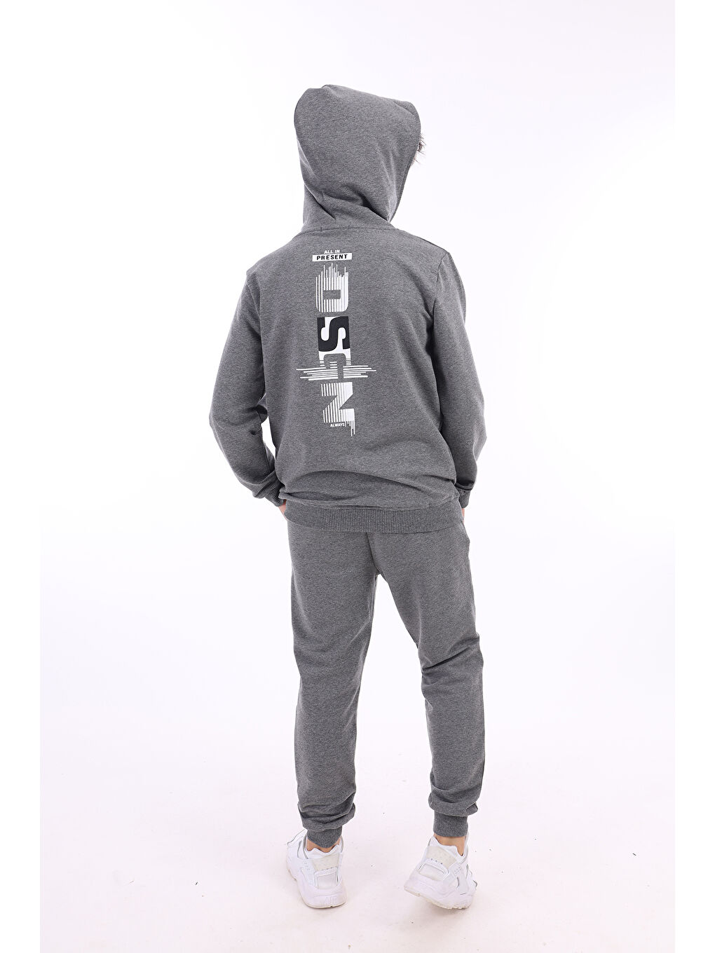 Antrasit Erkek Çocuk Baskılı Eşofman Takım-2