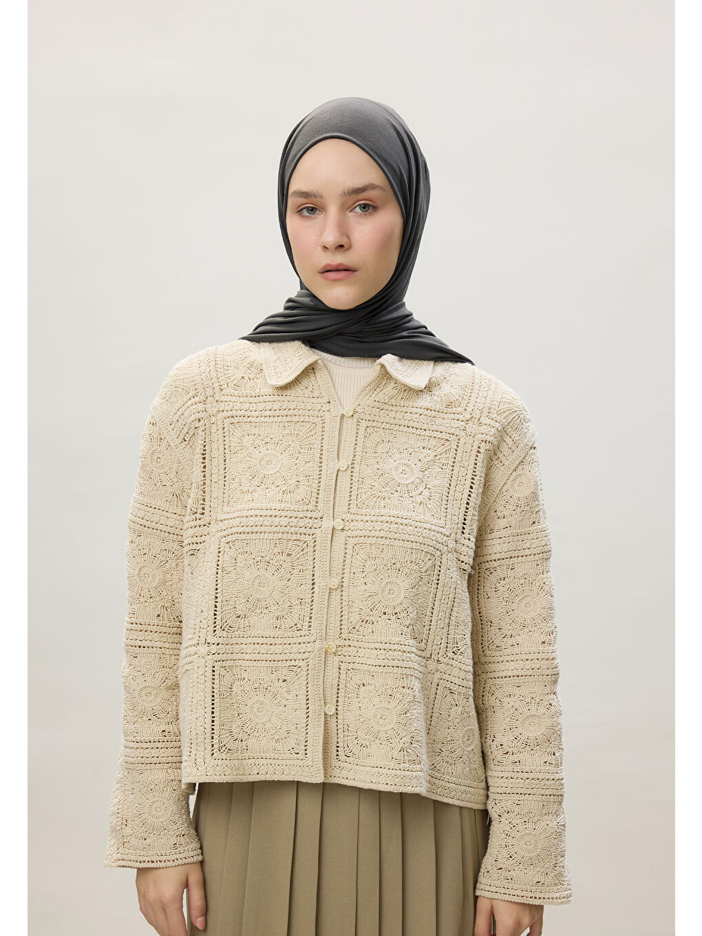 Penye Şal Antrasit-2