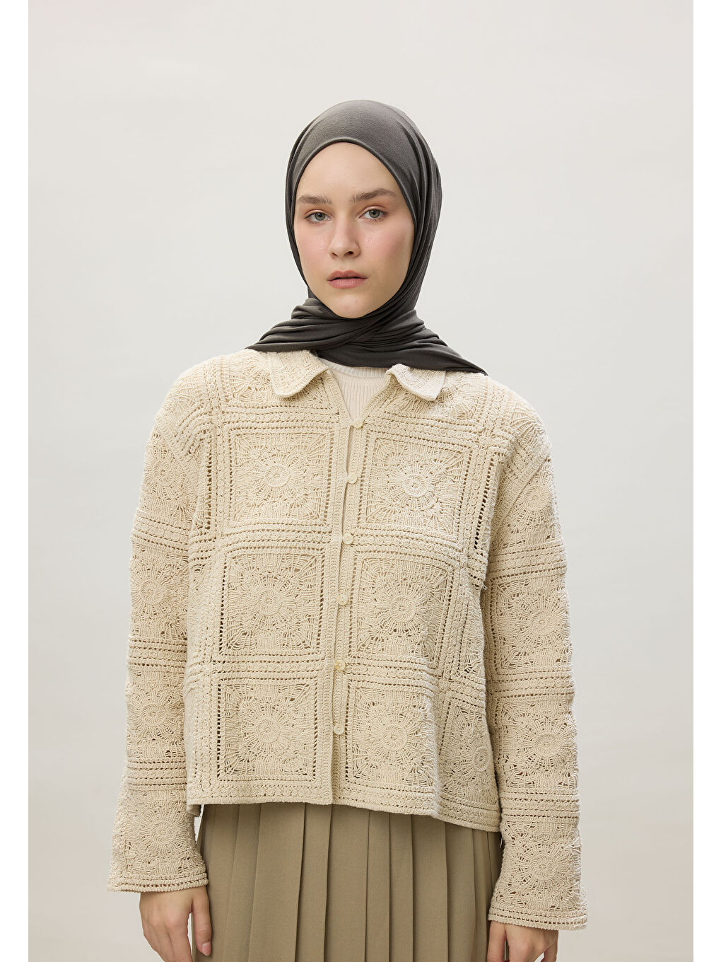 Penye Şal Antrasit-3