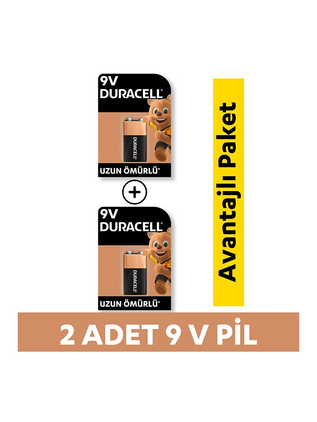Alkalin 9V Pil   6LR61   MN1604   2 li Paket