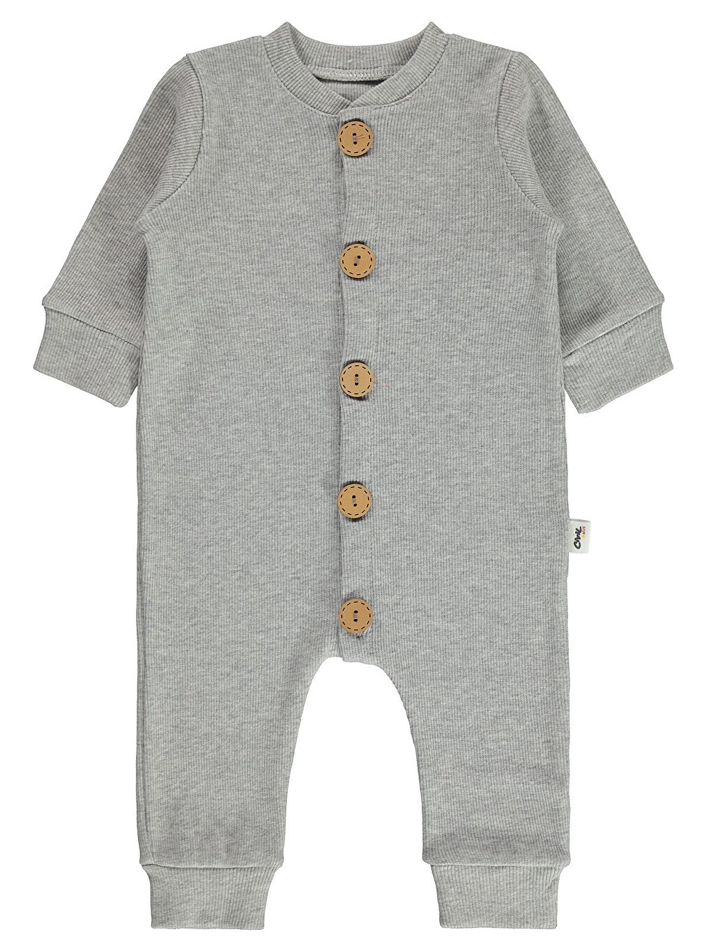 Beyaz Baby Düz Basic 1-6 Ay Tulum - Gri