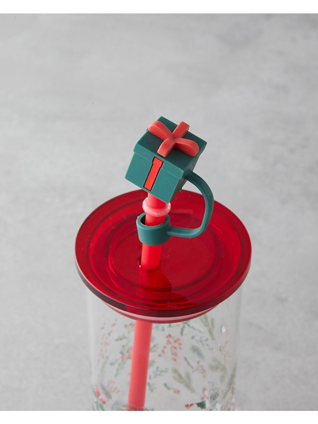 Kokina Borosilikat Pipetli Bardak 460 ml Kırmızı-2